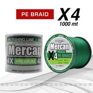 Mercan Pe Örgü Premium X4 İp 1000 mt Yeşil Misina