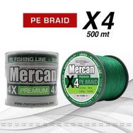 Mercan Pe Örgü Premium X4 İp 500 mt Yeşil Misina