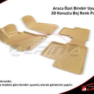 Mercedes Clk W209 2002-2009 Bej 3D Havuzlu Paspas