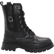 MergenShoes 3084 Siyah Fermuarlı Bağcıklı Kadın Bot