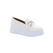 MergenShoes BF0985 Yüksek Taban Beyaz Kadın Günlük Ayakkabı