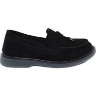 MergenShoes G058 Siyah Süet Kauçuk Taban Kadın Günlük Ayakkabı