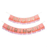 Meri Meri 211528 Happy Birthday Pembe Püsküllü Asılan Süs