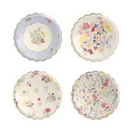 Meri Meri English Garden Plates 8'li S English Garden Tabak