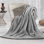 Merinos 200x220 cm Gri Tomurcuk Çift Kişilik Battaniye