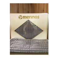 Merinos Modern Lıne 3 Parça Gri Battaniye Seti