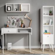 Merlin Mobilya Major Lake White Çalışmam Masası Seti