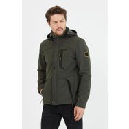 Mero Life MERO-1030 Erkek Haki Kapüşonlu Su ve Rüzgar Geçirmez Softshell Mont
