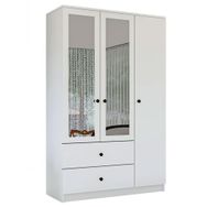 Metalia Gm 853 Home 3 Kapılı 2 Çekmeceli Düğme Kulplu Aynalı Gardırop
