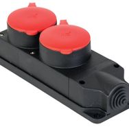 Mete 401052 3x25A 3P E 3x25A. Kauçuk 3'lü Grup Priz