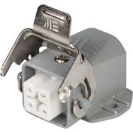 Mete Enerji 403003S 4x10A Geçişli Metal Mandal Çoklu Eğik Makine Prizi