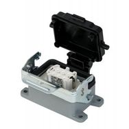 Mete Enerji 403700S 6x16A 6P+E 400V IP65 Metal Mandallı Kapaklı Makine Prizi