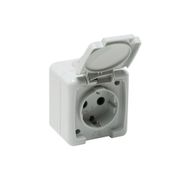 Mete Enerji 40500505 IP54 Nemliyer için Kapaklı Topraklı Priz