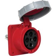 Mete Enerji 406532 4x63A 3P+E 6h/50-60Hz 380 415 Watt IP67 Cee Norm Pilot Kontaklı Düz Makine Prizi
