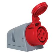 Mete Enerji 406605 4x16A 3P+E 5h/50-60Hz 380-415V IP44 Cee Norm Hızlı Bağlantılı Eğik Gövdeli Duvar Prizi