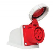 Mete Enerji 406606V 4x16A 3P+E 5h/50-60Hz 380-415V IP67 Cee Norm Vida Bağlantılı Eğik Gövdeli Duvar Prizi
