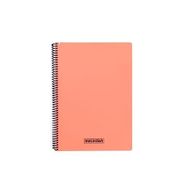 Meteksan Karina Pastel Serisi A4 100 Yaprak Pembe Kareli PP Kapaklı Spiralli Defter