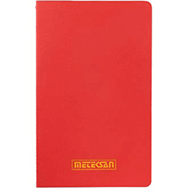 Meteksan Notes 13x21 cm Karton Kapaklı İplik Dikişli Defter, 24 Yaprak, Düz, Nar Çiçeği