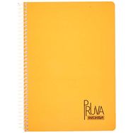 Meteksan Pruva A4 Pet Spiralli Karton Kapaklı 144 Yaprak Turuncu Çizgili Defter