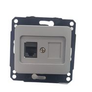 Metesan 1XRJ45 12 Adet Kelebek Metalik Gri Priz
