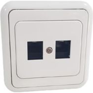 Metesan 2XRJ45 CAT5 Köşk Priz