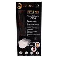 Meymed 4 Katlı Siyah 12 Partikül Filtreli Yarım Maske