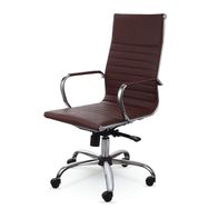 Mezura Ofis Kahverengi Chrome Yönetici Koltuğu