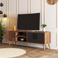 Mezza 1580 Exxen Hat-Antrasit 150 cm Ahşap Ayaklı Tv Ünitesi