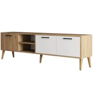 Mezza 1585 Beyaz 180 cm Ahşap Ayaklı Tv Ünitesi