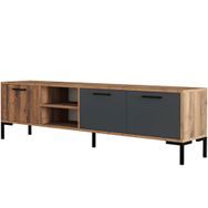Mezza 1590 Hat Antrasit Aurora 180 cm Metal Ayaklı Tv Ünitesi