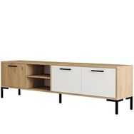 Mezza 1594 Sepet Beyaz Aurora 180 cm Metal Ayaklı Tv Ünitesi