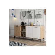 Mezza 1634 180 cm Beyaz Aurora Metal Ayaklı Modern Konsol