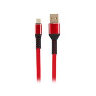 MF Product 0001 Jettpower 30 cm Kırmızı Metal Başlıklı Örgülü 2.4A Micro USB Hızlı Şarj Kablosu
