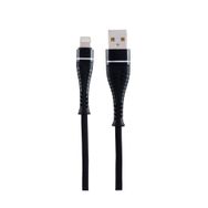 MF Product Jettpower 0042 1 m Siyah Metal Başlıklı Örgülü 2.1A Lightning Hızlı Şarj Kablosu