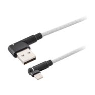MF Product Jettpower 0062 1 m Beyaz Silikon L Tipi 2.1A Lightning Hızlı Şarj Kablosu