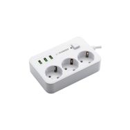MF Product Jettpower 0370 Beyaz 3 Socket 3 USB Uzatma Kablosu