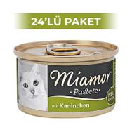 Miamor Pastete Tavşanlı Konserve Yetişkin 24x85 gr Kedi Maması