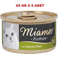 Miamor Pastete Tavşanlı Tahılsız 6x85 gr Kedi Konservesi