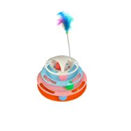 Miapet 24x13 cm 4 Katlı Tüylü Yuvarlak Kedi Oyuncağı