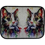 Miapet 60 x 45 cm Gökkuşağı Elekli Desenli Kedi Tuvalet Önü Paspası