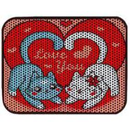 Miapet 60 x 45 cm Love You Elekli Desenli Kedi Tuvalet Önü Paspası