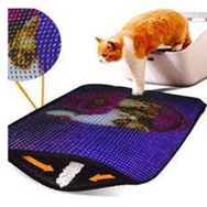 Miapet 60 x 45 cm Sepette İki Kedi Elekli Desenli Kedi Tuvalet Önü Paspası
