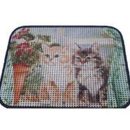 Miapet 60 x 45 cm Vazo Elekli Desenli Kedi Tuvalet Önü Paspası