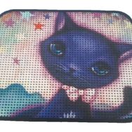Miapet Elekli Desenli Mavi Kedi 60x45 cm Kedi Tuvalet Önü Paspası