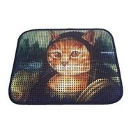 Miapet Elekli Desenli Mona 60x45 cm Kedi Tuvalet Önü Paspası