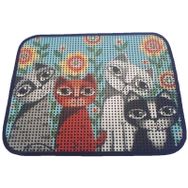 Miapet Elekli Desenli Papatya 60x45 cm Kedi Tuvalet Önü Paspası