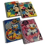 Mickey Mouse A6 80 Yaprak Çizgili Spiralli Defter