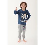 Mickey Mouse D4821-3 Koyu Indigo Erkek Çocuk Pijama