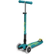 Micro Maxi Micro Deluxe LED Foldable Yeşil 3 Tekerlekli Scooter