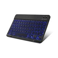 Microcase AL2670 Siyah Tablet ve Telefonlar İçin Rgb Led Işıklı Şarjlı Kablosuz Bluetooth Klavye